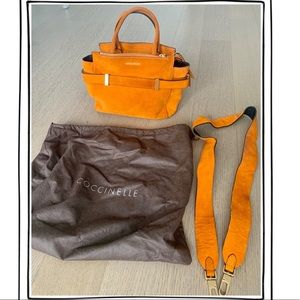 SUEDE TOTE BAG COCCINELLE 🧡